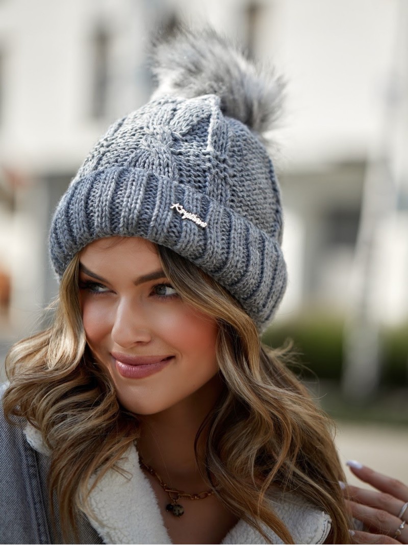 Dark gray winter hat C12 - Online store - Boutique